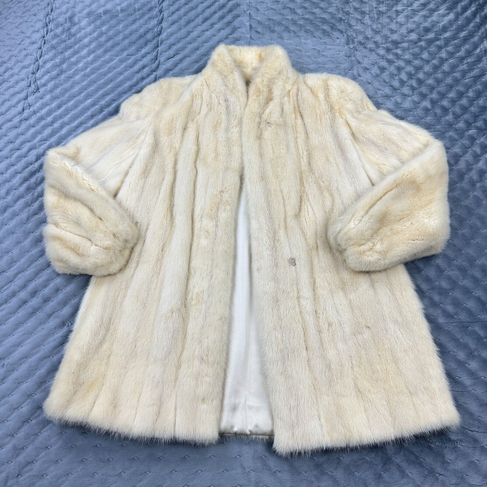 Lloyds Robarts Mink Fur  Fox Fur Coat Brown Shadow Shawl Collar Certificate 50s